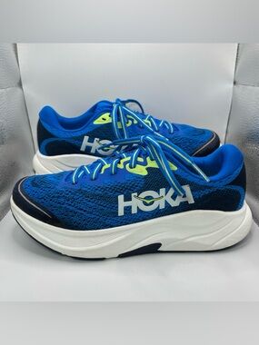 Hoka Rincon 4 Big Kids Sneakers Youth Running Shoes Blue Electric Lime Size 4MD